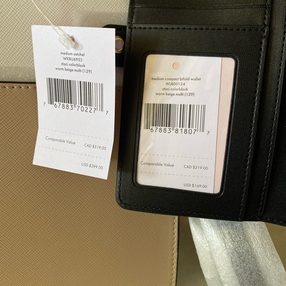 NWT Kate Spade Colorblock Satchel & Wallet Set - Picture 15 of 15